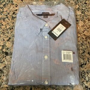 Tommy Hilfiger classic long sleeve shirt/ blouse. Blue/white pin stripes. XL